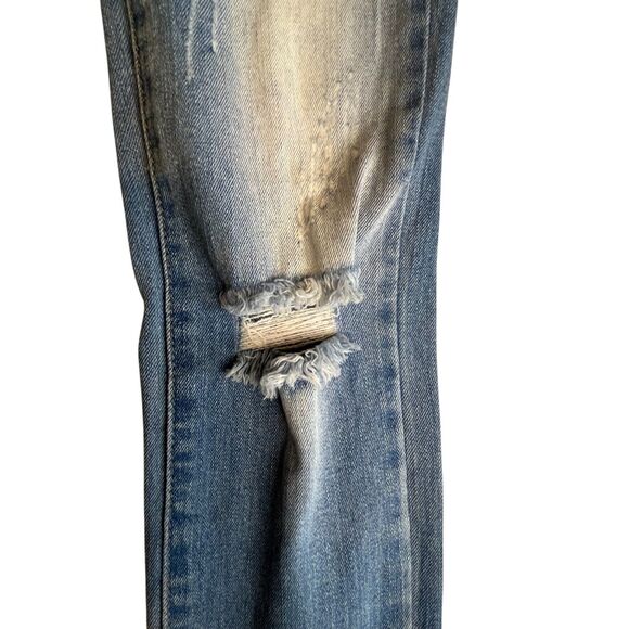 VIP Jeans Women 3 Distressed Destroyed Low Rise Skinny Stretch (W28 L27) - Picture 9 of 13